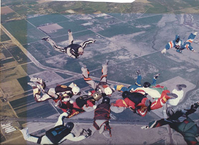 Don Photographing A Team Of Competitors.